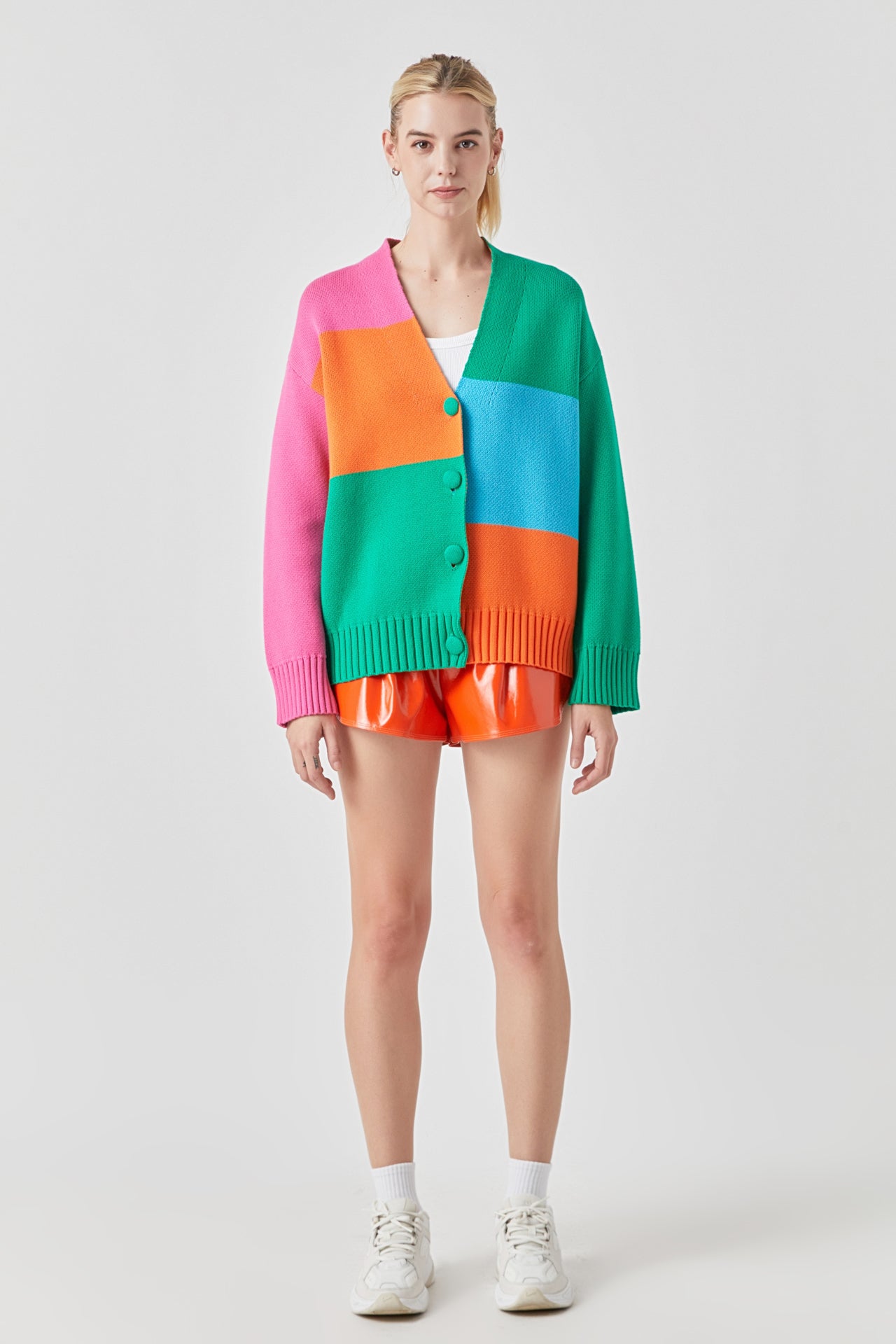 GREY LAB - Abstract Colorblock Cardigan - CARDIGANS available at Objectrare
