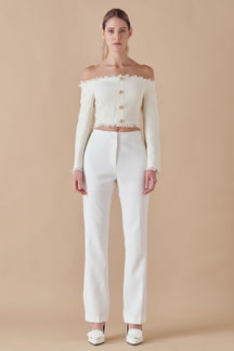 ENDLESS ROSE - Off-The-Shoulder Long Sleeve Top - TOPS available at Objectrare