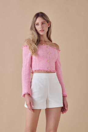 ENDLESS ROSE - Endless Rose - Off-The-Shoulder Long Sleeve Top - TOPS available at Objectrare