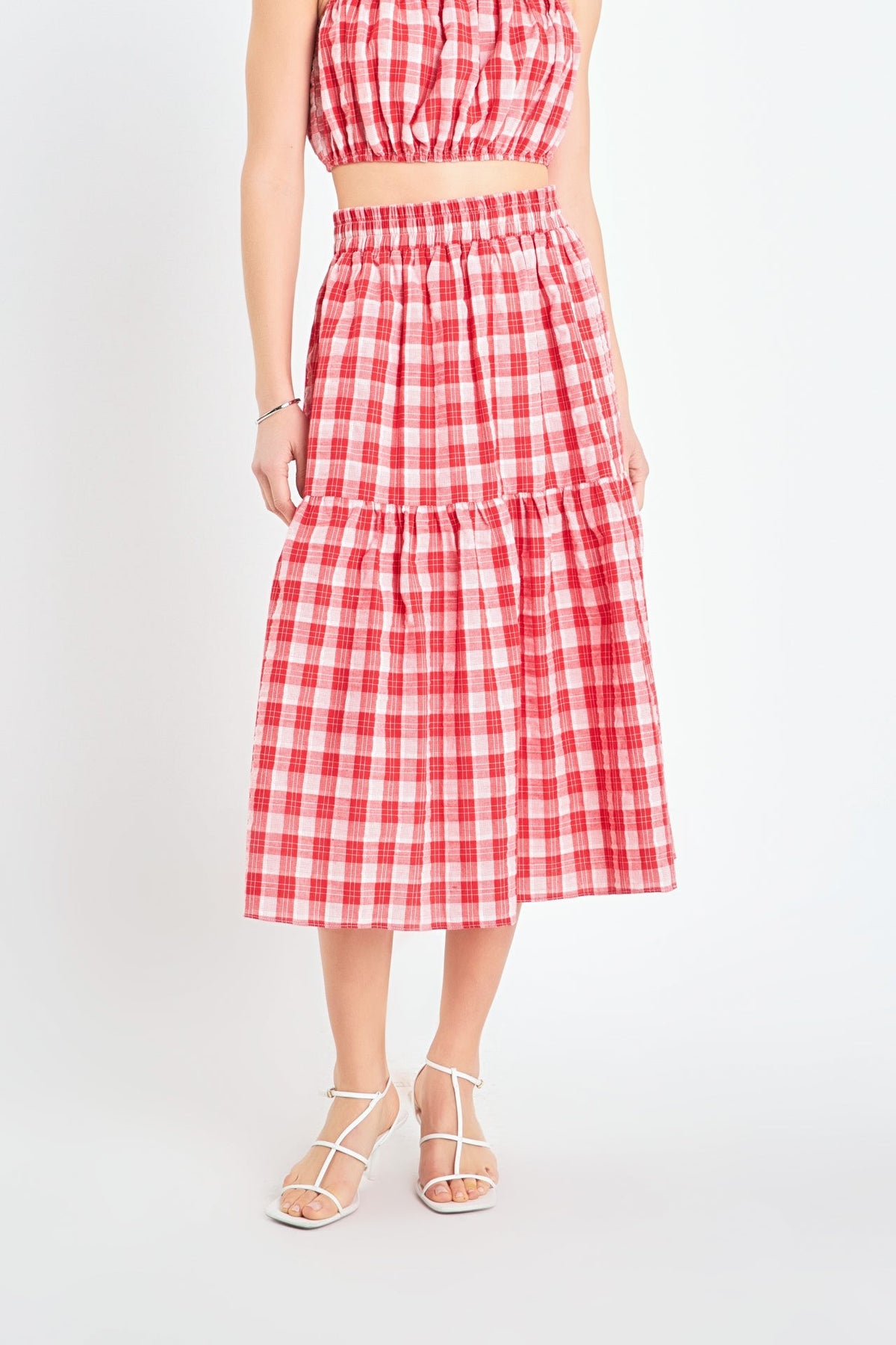 ENGLISH FACTORY - English Factory - Gingham Midi Skirt - SKIRTS available at Objectrare