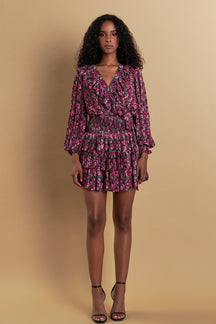 ENDLESS ROSE - Chiffon Floral Printed Mini Skirt - SKIRTS available at Objectrare