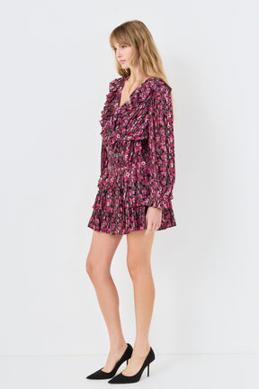 ENDLESS ROSE - Chiffon Floral Printed Mini Skirt - SKIRTS available at Objectrare