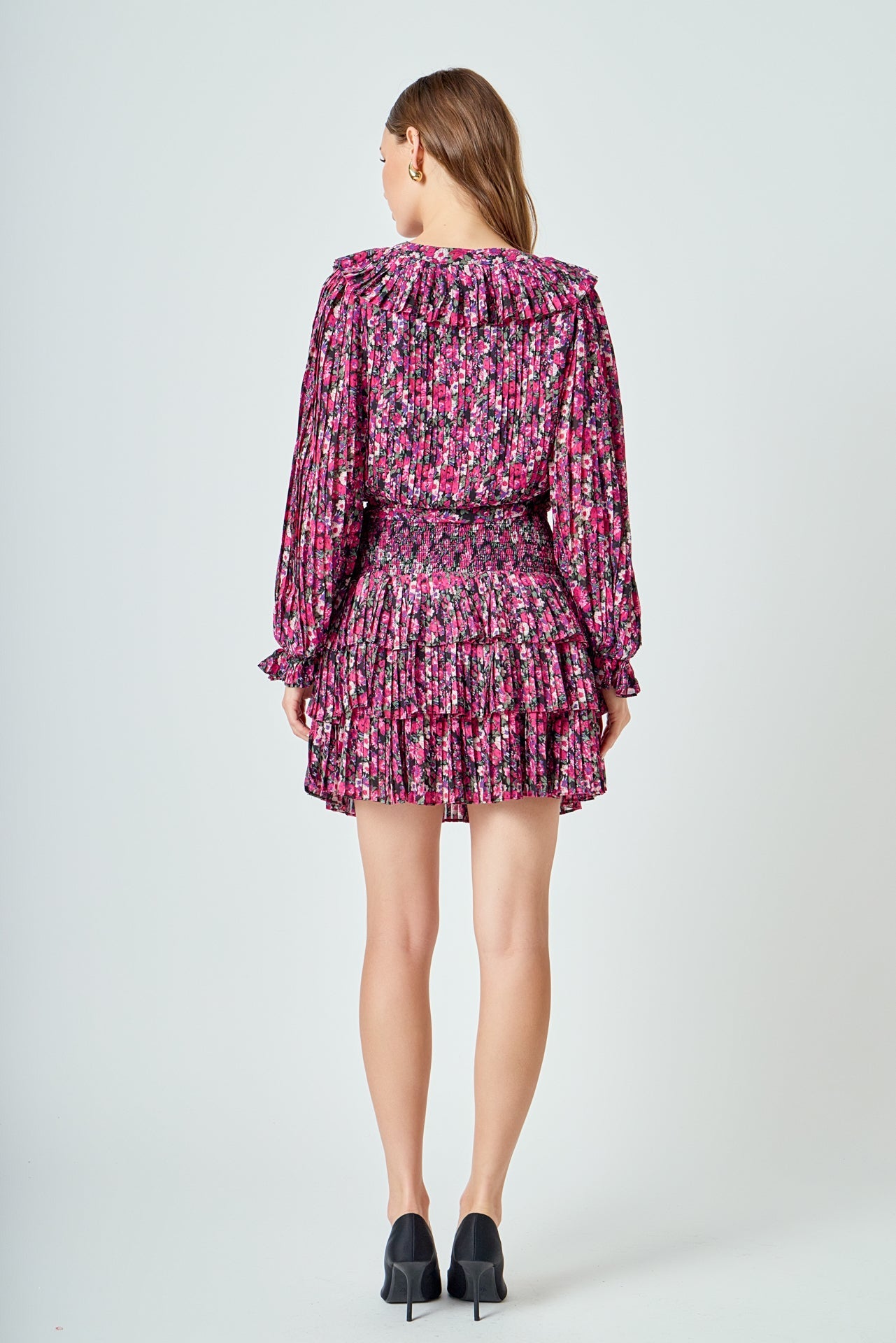 ENDLESS ROSE - Chiffon Floral Printed Mini Skirt - SKIRTS available at Objectrare