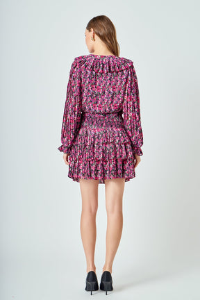 ENDLESS ROSE - Chiffon Floral Printed Mini Skirt - SKIRTS available at Objectrare