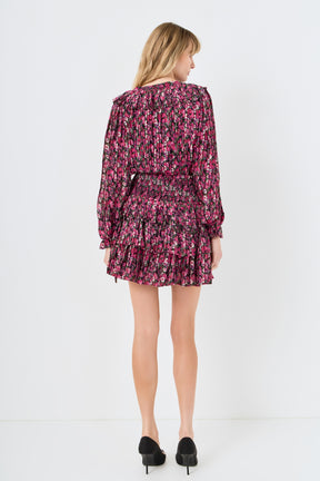 ENDLESS ROSE - Chiffon Floral Printed Mini Skirt - SKIRTS available at Objectrare