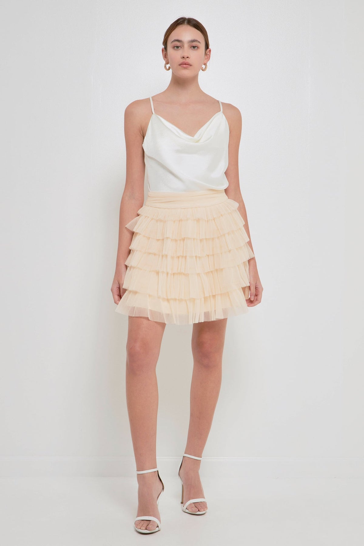 ENDLESS ROSE - Tiered Tulle Mini Skirt - SKIRTS available at Objectrare