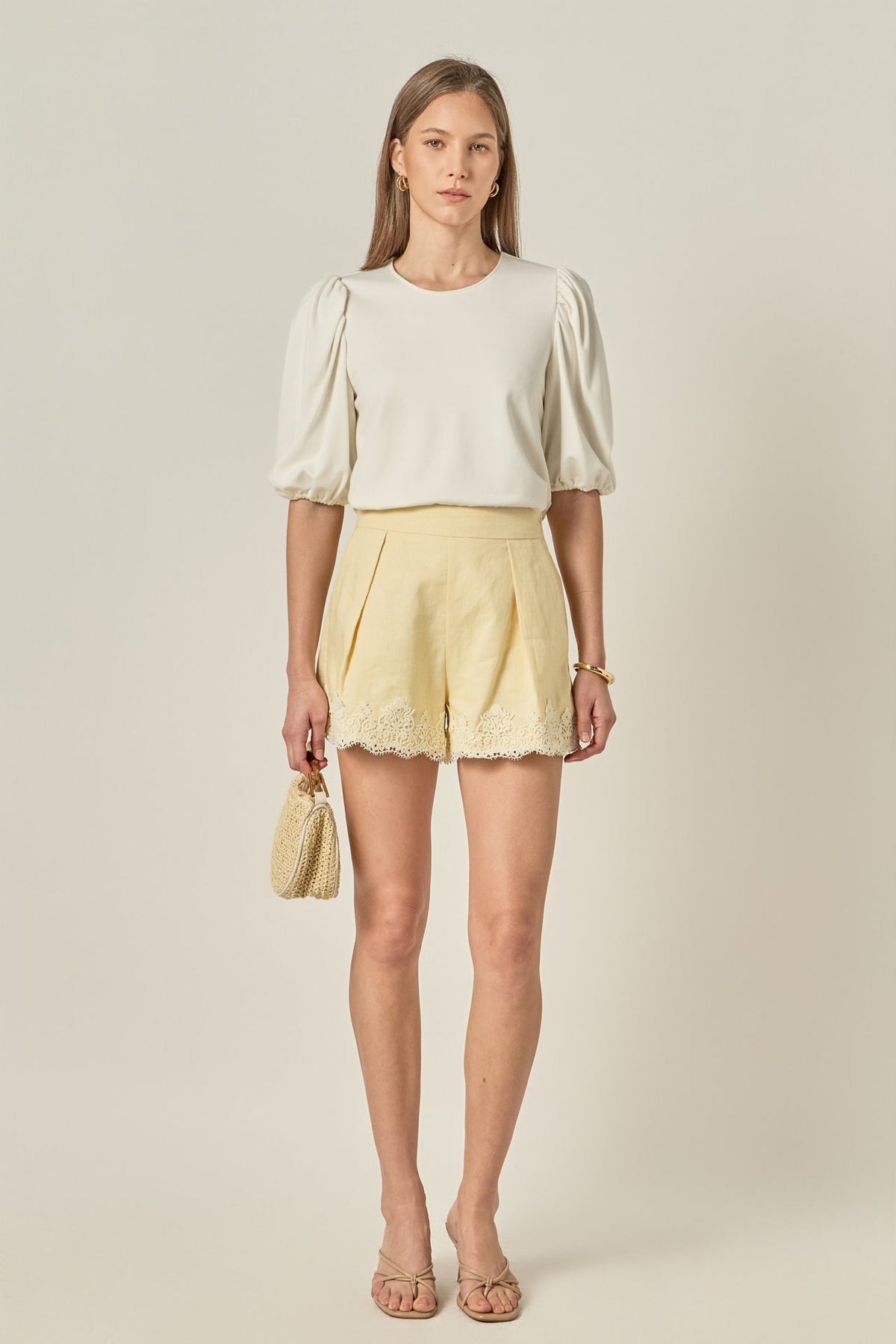 ENGLISH FACTORY - Ponte Puff Sleeve Top - TOPS available at Objectrare