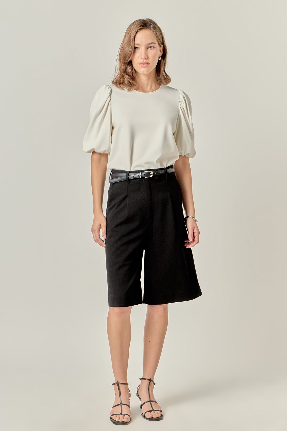 ENGLISH FACTORY - Ponte Puff Sleeve Top - TOPS available at Objectrare