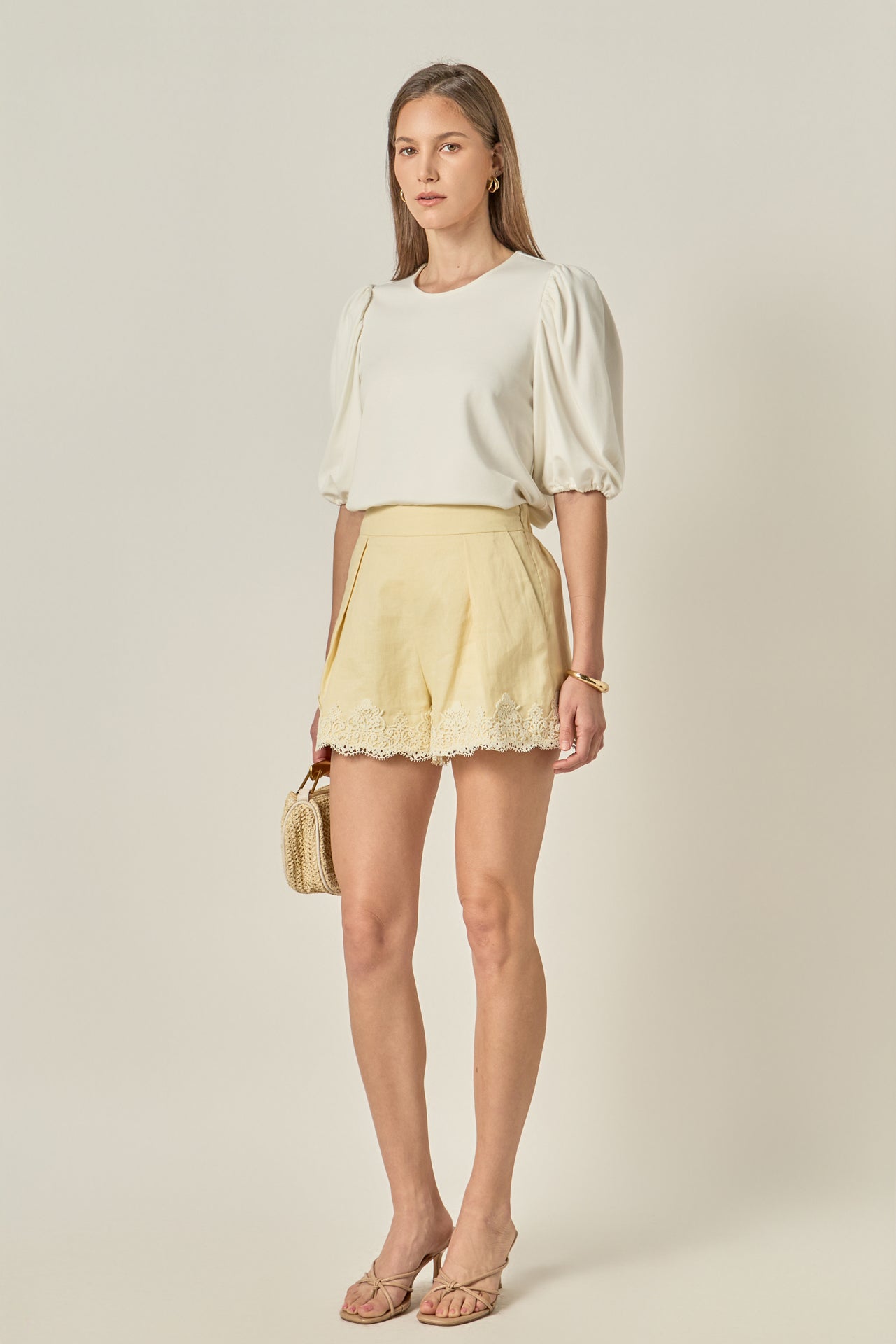 ENGLISH FACTORY - Ponte Puff Sleeve Top - TOPS available at Objectrare