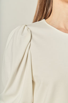 ENGLISH FACTORY - Ponte Puff Sleeve Top - TOPS available at Objectrare