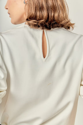 ENGLISH FACTORY - Ponte Puff Sleeve Top - TOPS available at Objectrare