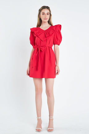 ENGLISH FACTORY - English Factory - Smocked Ruffled Mini Dress - DRESSES available at Objectrare