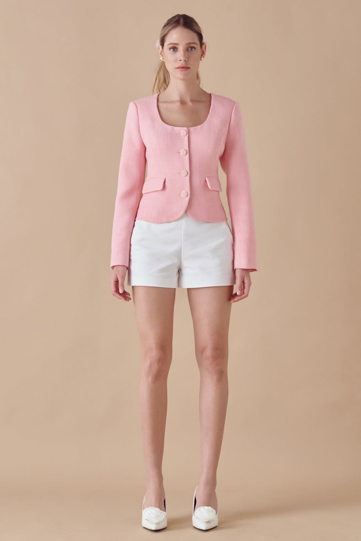 ENDLESS ROSE - Tweed Jacket - JACKETS available at Objectrare