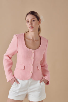 ENDLESS ROSE - Tweed Jacket - JACKETS available at Objectrare
