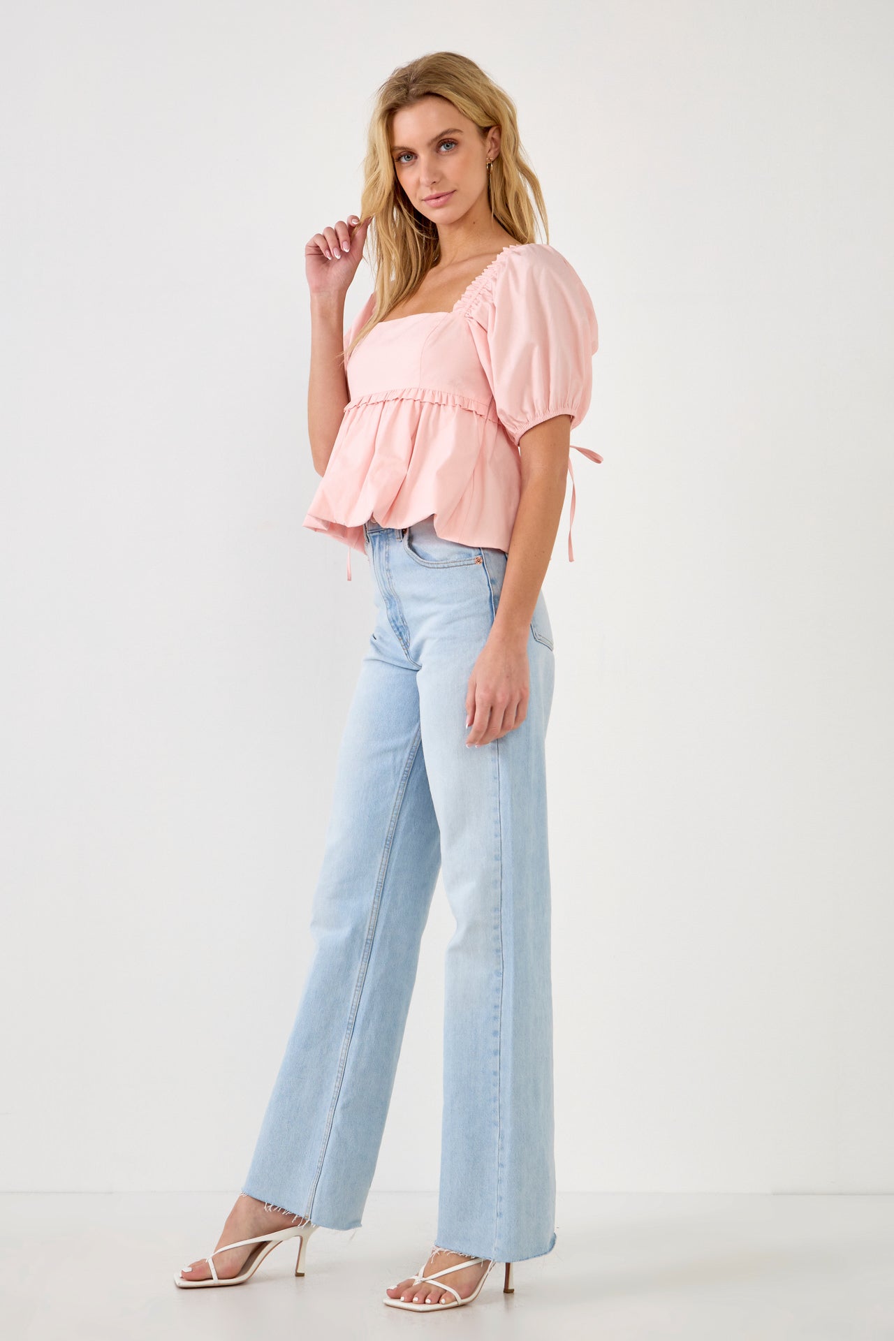 ENDLESS ROSE - Endless Rose - Blouson Baby Doll Top - TOPS available at Objectrare