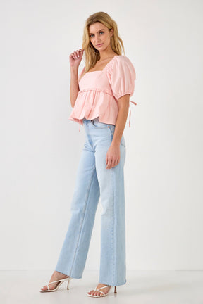 ENDLESS ROSE - Blouson Baby Doll Top - TOPS available at Objectrare