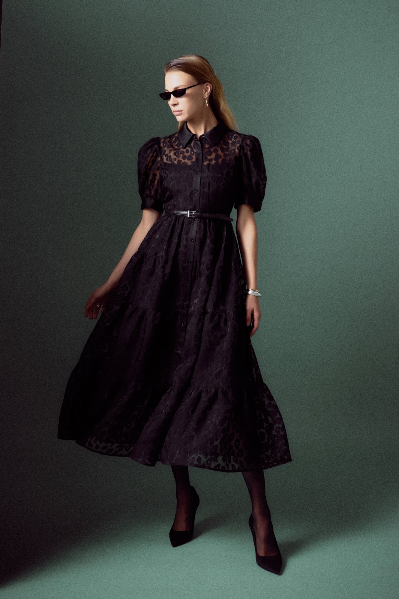 ENGLISH FACTORY - Animal Print Button Up Maxi Dress - DRESSES available at Objectrare