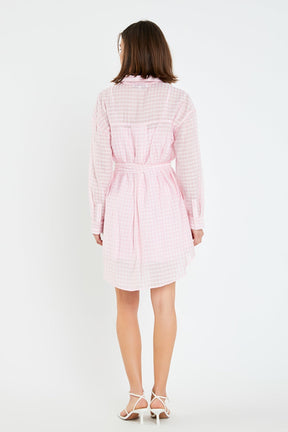 ENGLISH FACTORY - Striped Belted Tunic Shirt Dress - DRESSES available at Objectrare