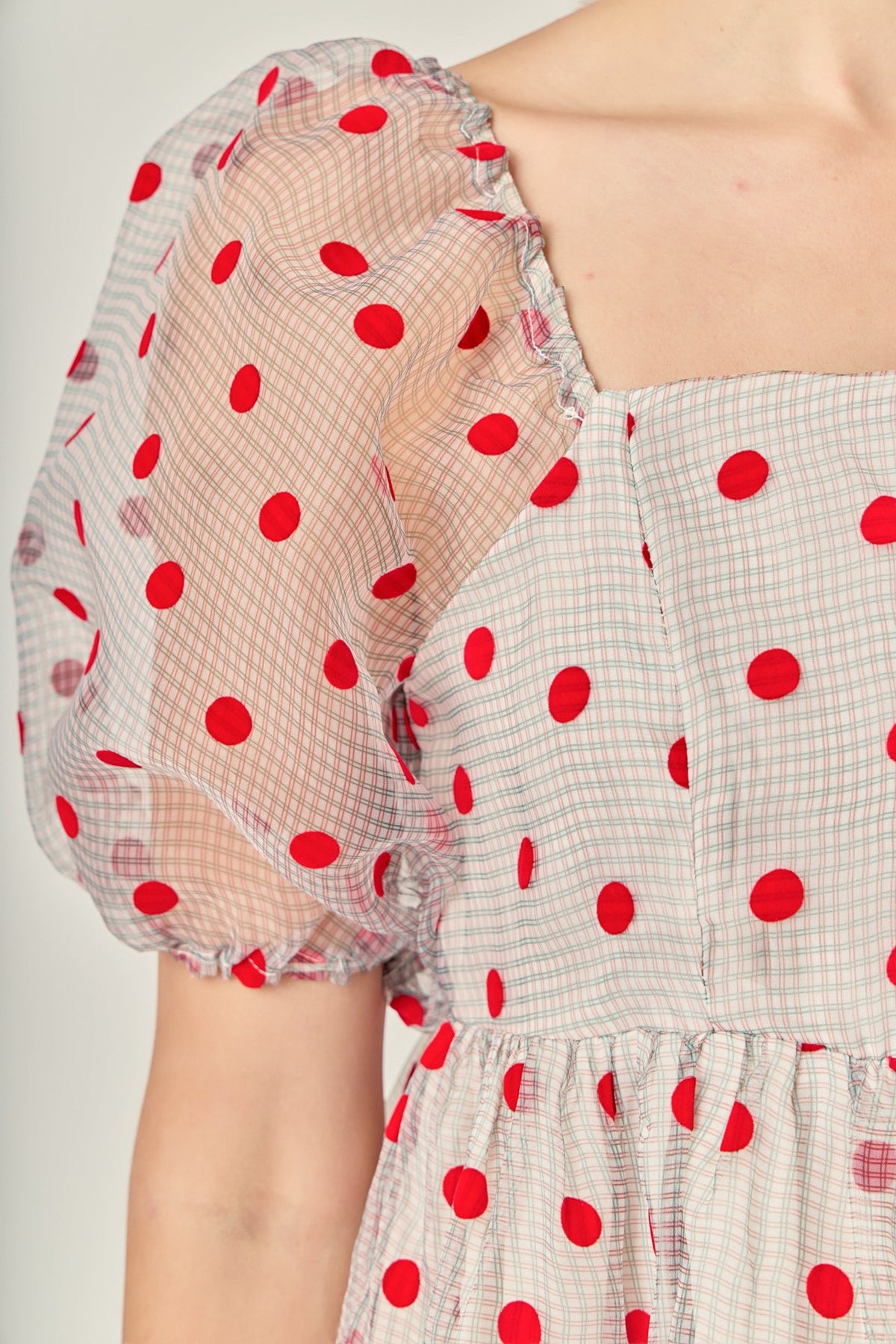 ENGLISH FACTORY - Organza Polka Dot Mini Dress - DRESSES available at Objectrare