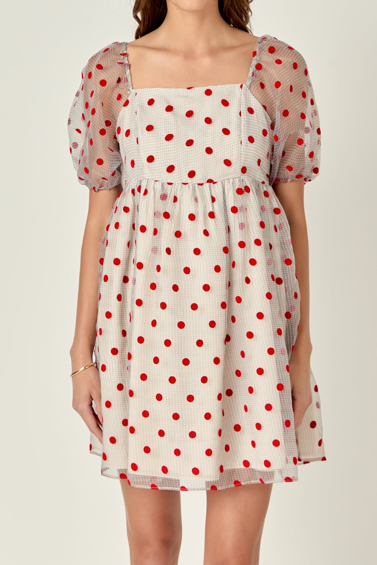 ENGLISH FACTORY - English Factory - Organza Polka Dot Mini Dress - DRESSES available at Objectrare