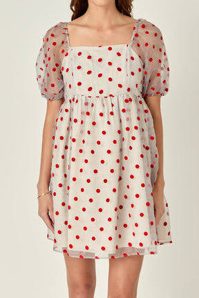 ENGLISH FACTORY - English Factory - Organza Polka Dot Mini Dress - DRESSES available at Objectrare