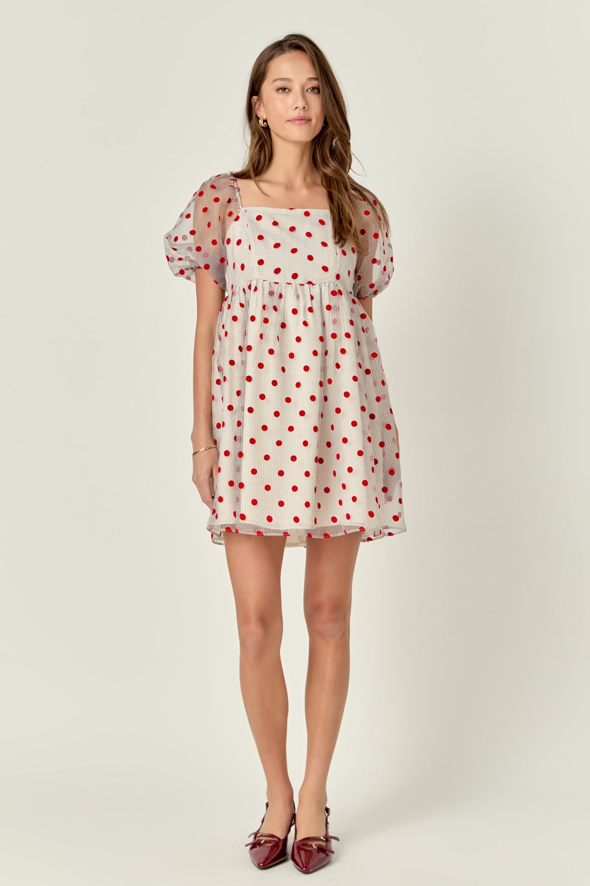 ENGLISH FACTORY - English Factory - Organza Polka Dot Mini Dress - DRESSES available at Objectrare