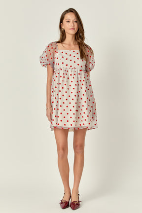 ENGLISH FACTORY - English Factory - Organza Polka Dot Mini Dress - DRESSES available at Objectrare