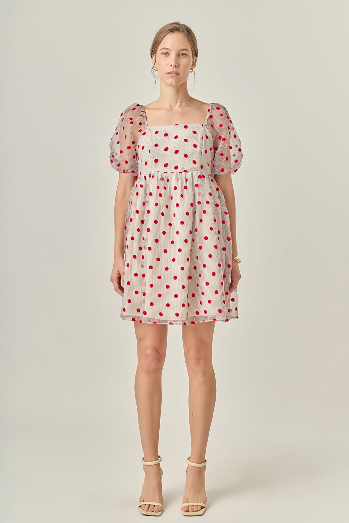ENGLISH FACTORY - Organza Polka Dot Mini Dress - DRESSES available at Objectrare