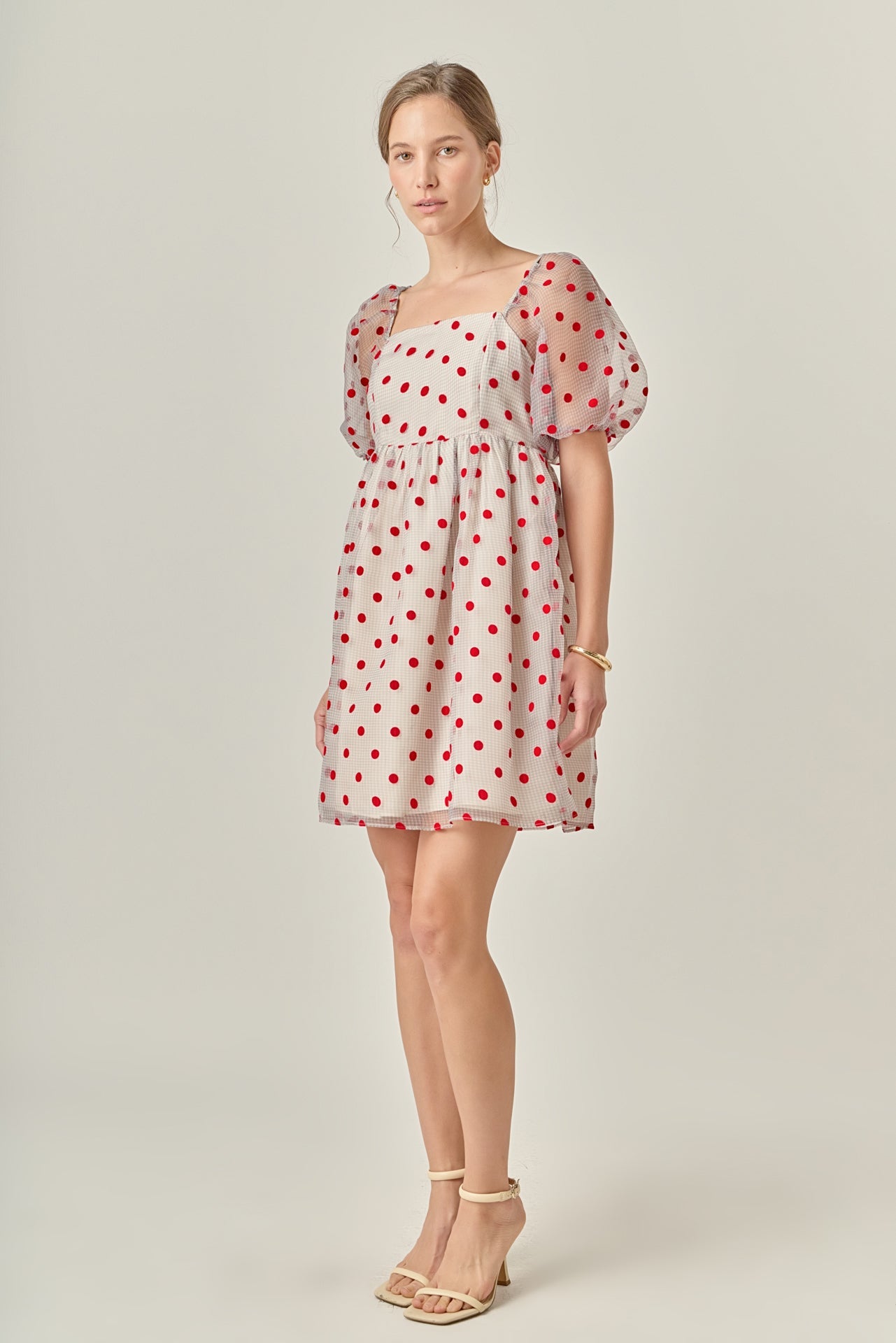 ENGLISH FACTORY - Organza Polka Dot Mini Dress - DRESSES available at Objectrare