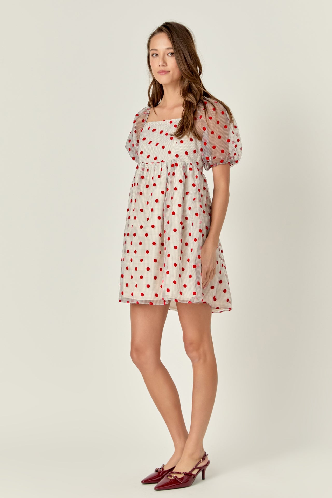 ENGLISH FACTORY - English Factory - Organza Polka Dot Mini Dress - DRESSES available at Objectrare