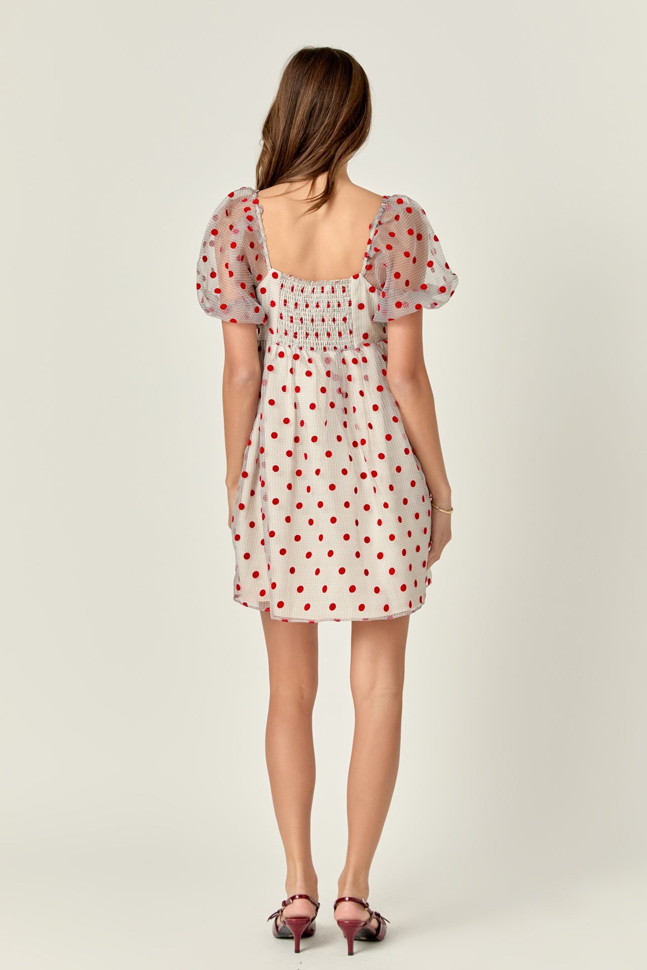 ENGLISH FACTORY - English Factory - Organza Polka Dot Mini Dress - DRESSES available at Objectrare