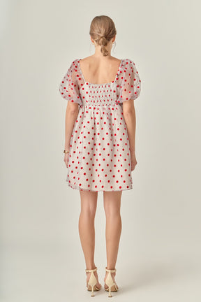 ENGLISH FACTORY - Organza Polka Dot Mini Dress - DRESSES available at Objectrare