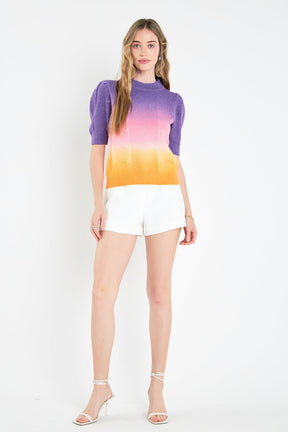 ENGLISH FACTORY - Ombre Sweater Top - TOPS available at Objectrare
