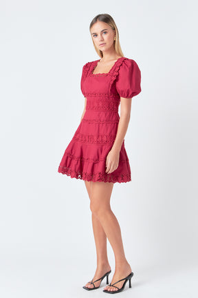 ENDLESS ROSE - Endless Rose - Lace Fit-and-Flare Mini Dress - DRESSES available at Objectrare