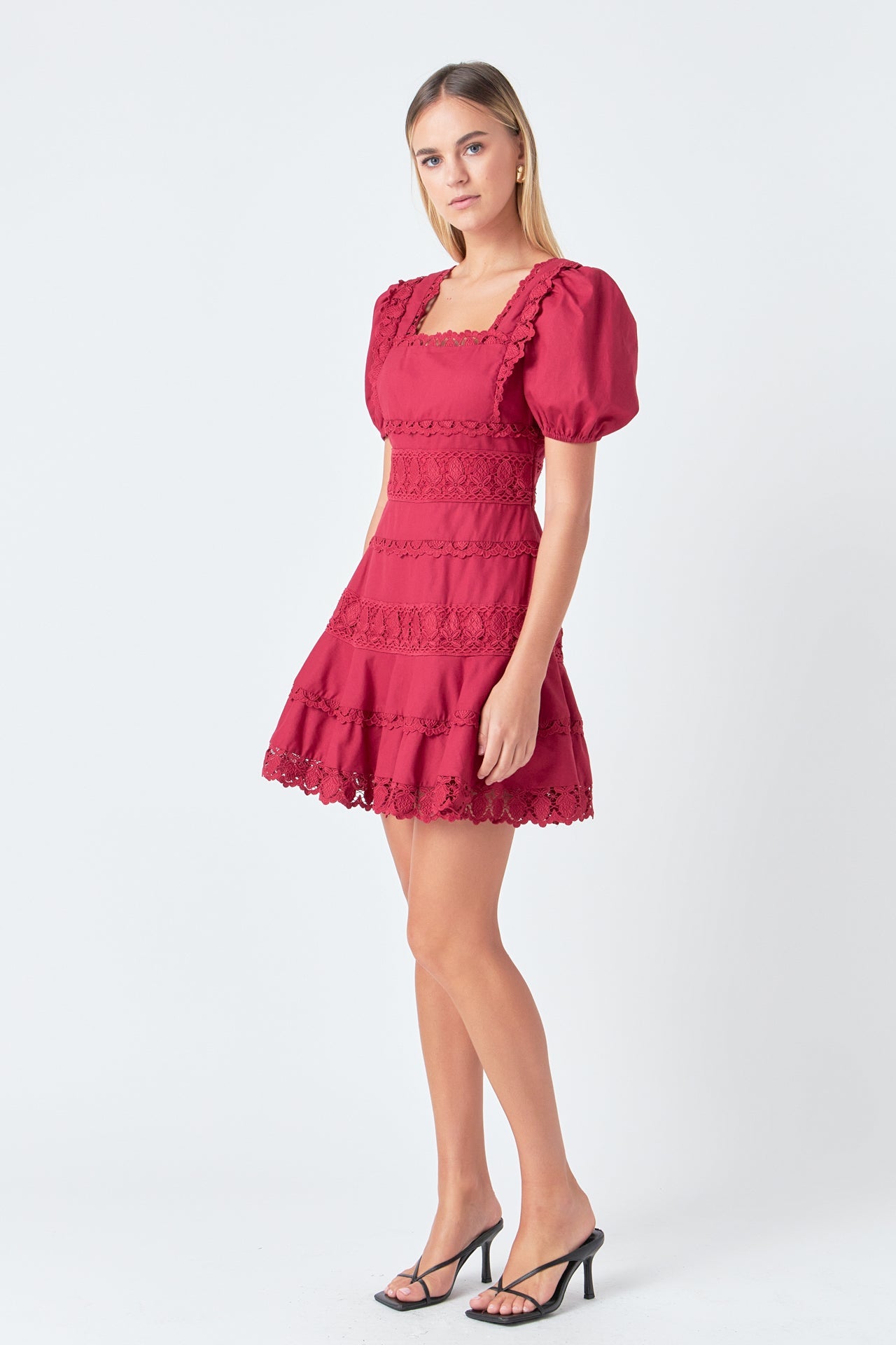 ENDLESS ROSE - Endless Rose -Lace Fit-and-Flare Mini Dress - DRESSES available at Objectrare