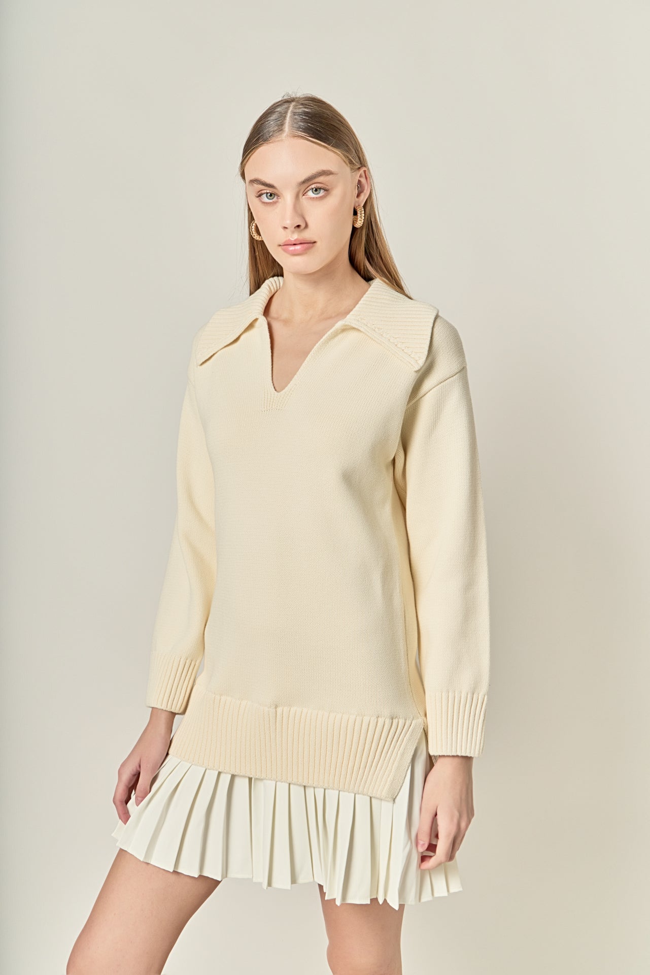 ENGLISH FACTORY - Layered Sweater Dress - DRESSES available at Objectrare