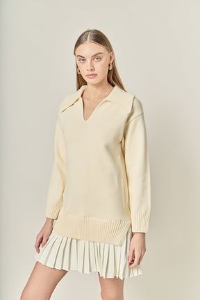 ENGLISH FACTORY - Layered Sweater Dress - DRESSES available at Objectrare