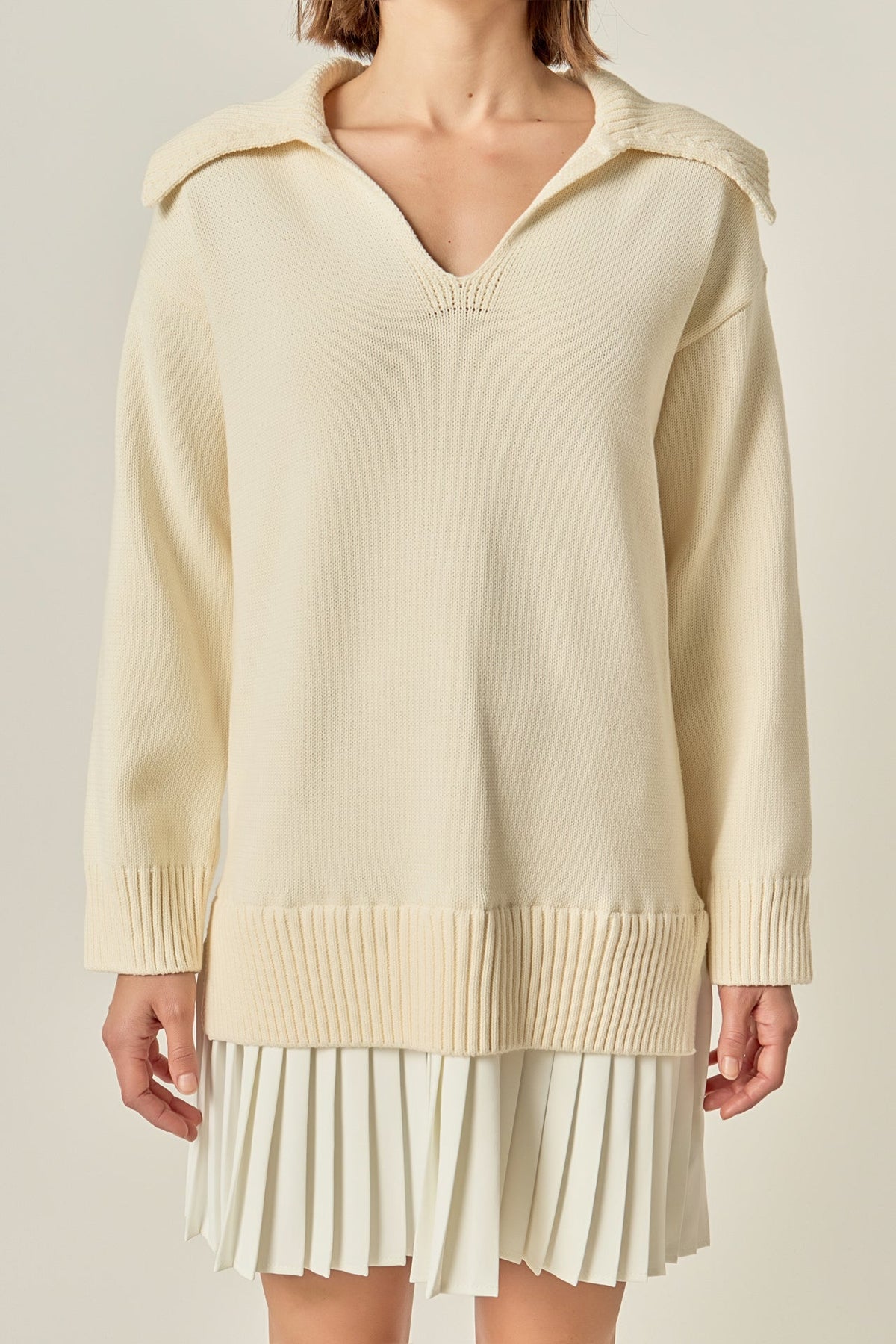 ENGLISH FACTORY - Layered Sweater Dress - DRESSES available at Objectrare