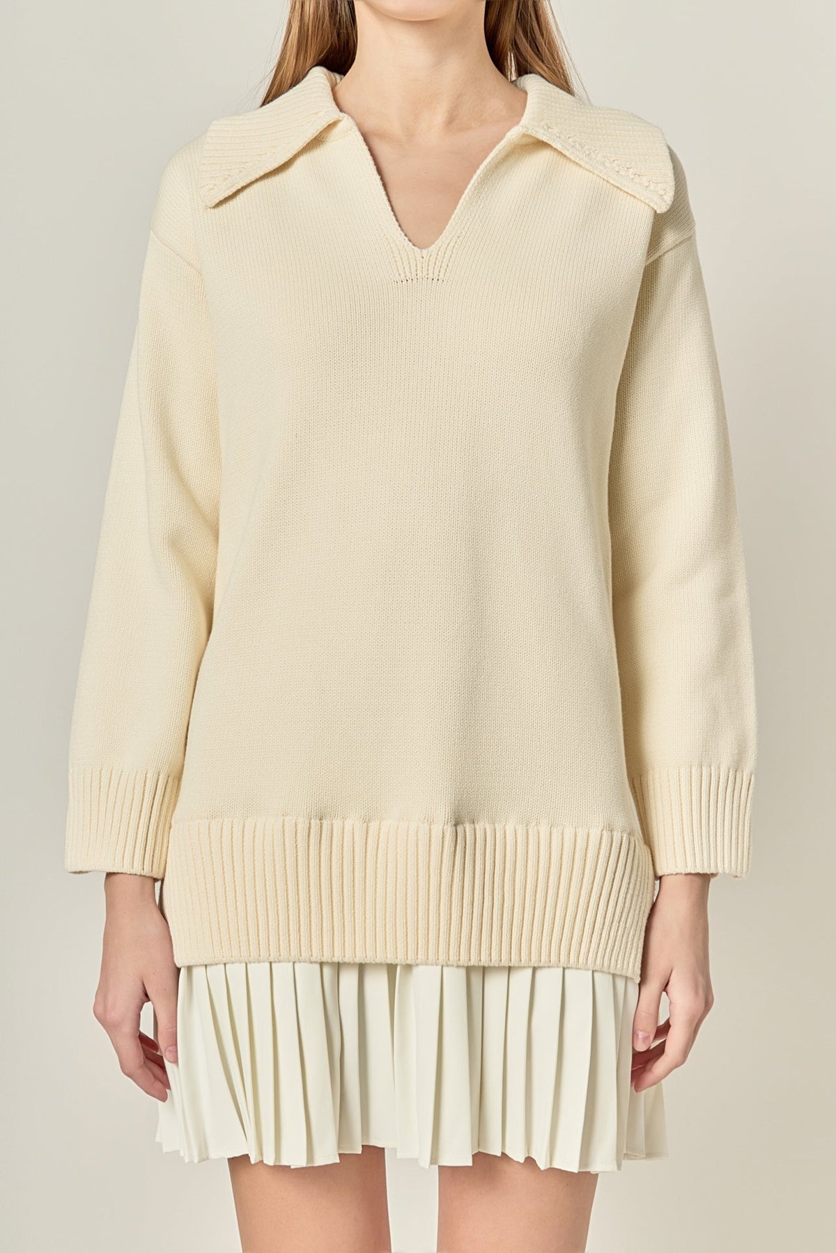 ENGLISH FACTORY - Layered Sweater Dress - DRESSES available at Objectrare