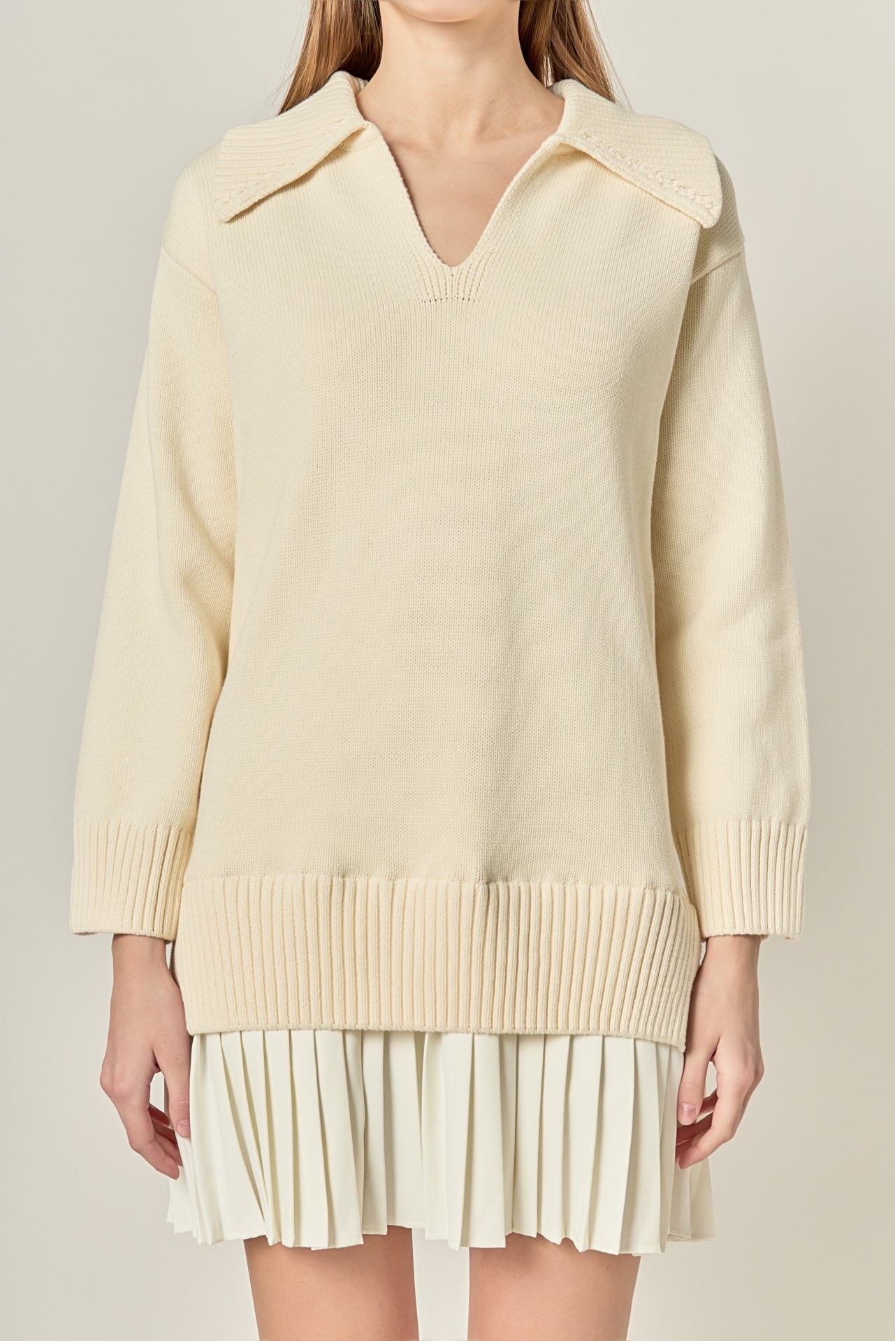 ENGLISH FACTORY - Layered Sweater Dress - DRESSES available at Objectrare