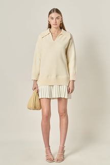 ENGLISH FACTORY - Layered Sweater Dress - DRESSES available at Objectrare