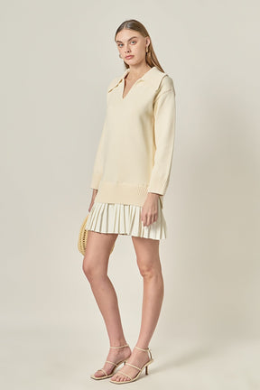 ENGLISH FACTORY - Layered Sweater Dress - DRESSES available at Objectrare