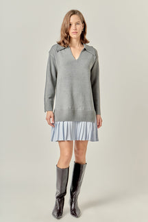 ENGLISH FACTORY - Layered Sweater Dress - DRESSES available at Objectrare