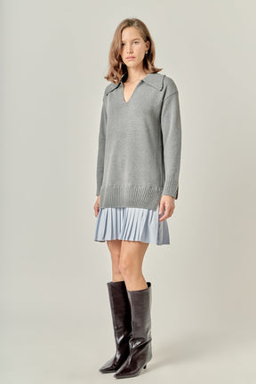 ENGLISH FACTORY - Layered Sweater Dress - DRESSES available at Objectrare