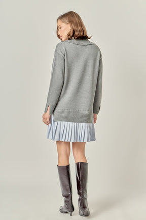 ENGLISH FACTORY - Layered Sweater Dress - DRESSES available at Objectrare