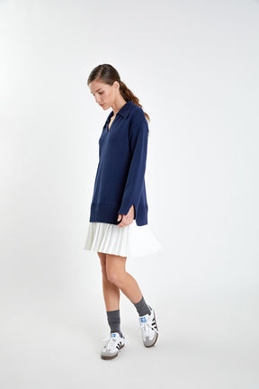 ENGLISH FACTORY - Layered Sweater Dress - DRESSES available at Objectrare
