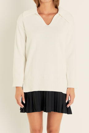 ENGLISH FACTORY - Layered Sweater Dress - DRESSES available at Objectrare