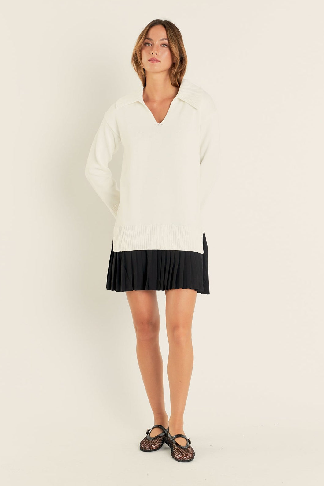 ENGLISH FACTORY - Layered Sweater Dress - DRESSES available at Objectrare