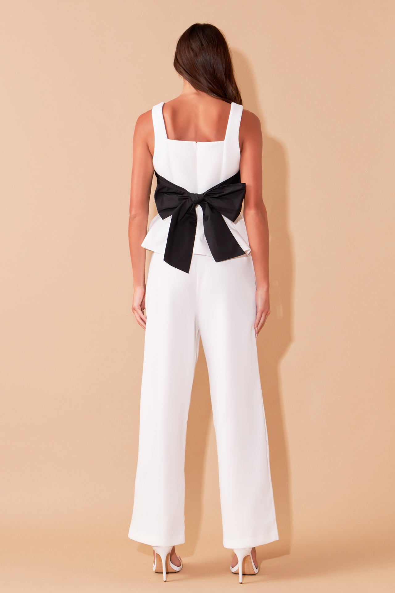 ENDLESS ROSE - Back Bow Contrast Top - TOPS available at Objectrare