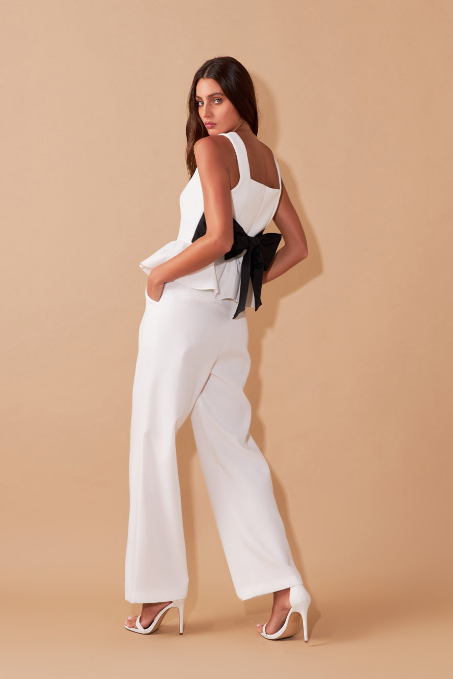 ENDLESS ROSE - Back Bow Contrast Top - TOPS available at Objectrare